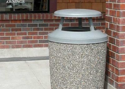 Aggregate Stone Trash Cans